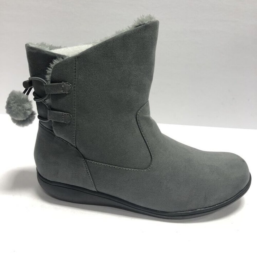 Soft Style Women’s Jazzy, Gray Winter Booties, Size 8M